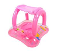 EcoGleam Cartoon Swimming Ring With Canopy & Bell Leakproof PVC for Kids | Leakproof Children Pool Floats Inflatable Seat Ring for Beach Lake Backyard Parties Suitable For Kids Ages 3 Up