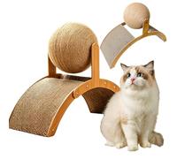 EcoGleam Cat Scratching Ball on Stand with 360 Rotating Sisal Ball Fun and
