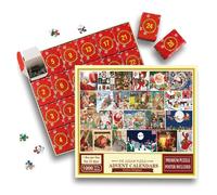 EcoGleam Christmas Puzzle 24 Days Christmas Countdown Calendar 1000 Pieces Jigsaw Puzzles Christmas Advent Calendar Gift for Countdown To Christmas