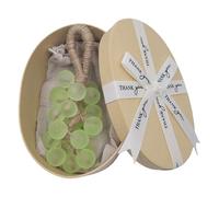 EcoGleam Crystal Handmade Grape Soap on A Rope for Washing Air (Green with box)