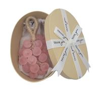 EcoGleam Crystal Handmade Grape Soap on A Rope for Washing Air (Pink with box)