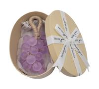 EcoGleam Crystal Handmade Grape Soap on A Rope for Washing Air (Purple with box)