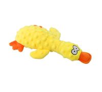 EcoGleam Cute Duck Dog Squeak Toys with Built-in Squeaker Puppy Teething Interactive Chewing Plush Toy for All Breed Sizes To Keep Them Busy (Yellow)