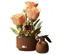 EcoGleam Dynamic Building Block Flower Remote Control Automatic Bloom with Lights & Sound