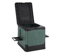 EcoGleam Folding Collapsible Toilet with Paper Holder & Lid Emergency Toilet Reusable for Camping Travel Outdoor Car RV & Emergency Use (Green)