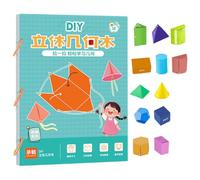 EcoGleam Geometry Study Book w/ 12 Solids Models Handmade Origami for Children Baby