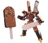 EcoGleam Ice Cream Transformer Toy 2In1 Robot Transform Action DIY Models (Brown)