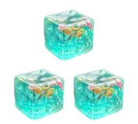 EcoGleam Ice Cubes Squishys Toys Slow Rise Stres Balls with Ocean Shells Inside Square Squishies Hand Toy Slow Rise for Kids Adults Workplace Study Travel Parties