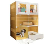 EcoGleam Integrated Cat House Hammock Cat Crate Indoor Catio Indoor Pet Cat House(Yellow)