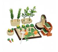 EcoGleam Miniature Vegetable Garden Toy Multi-Function Creative Playhouse DIY Toy Reusable Dollhouse Scene Vegetable Model Gifts for Children Birthdays/New Year