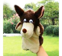 EcoGleam New Wolf Hand Puppet Baby Kids Child Soft Doll Plush Toy Gift | Wolf Hand Puppet Plush Toy for Kids 3+; 2-Pack; Interactive Storytelling & Play; Cotton-Lined Plush