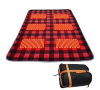 EcoGleam Outdoor Electric Heating Pads 3 Adjustable Temperature for Hiking Picnic (Red)