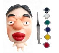 EcoGleam Pimple Popper Toy Set Pimple Popping Fidget Toys with Sensory Cream Squeezable Squishies Toys Refillable Slow Rebound Decompression Ball for Improving Focus & Easing Tension (Red Lips)