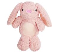 EcoGleam Plush Squeaky Dog Chew Toy To Keep Them Busy Interactive Teething Toy with Soft Squeaker Tear-Resistant for Small Medium Large Dogs Indoor Outdoor (Pink Rabbit)