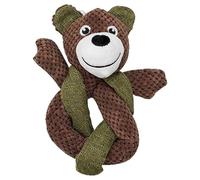 EcoGleam Plush Squeaky Dog Chew Toy To Keep Them Busy Interactive Teething Toy with Soft Squeaker Tear-Resistant for Small Medium Large Dogs Indoor Outdoor (Bear)