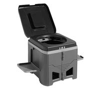 EcoGleam Portable Toilet with Lid Foldable Travel Potty Reusable Camping Toilets 150KG Load Capacity for Hiking Beach Car Truck Boat RV Road Trips (Black Gray)