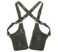 EcoGleam PU Leather Double Shoulder Armpit Bag Anti-Theft Holster Bag for Men(Dark Green)
