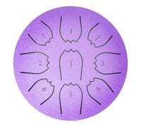 EcoGleam Rain Drum 4 Inch 9 Notes Waterproof Chakra Drum Tongue Drum for Outdoor (Purple)