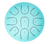 EcoGleam Rain Drum 4 Inches 9 Notes Waterproof Chakra Drum Tongue Drum for Outdoor (Blue)