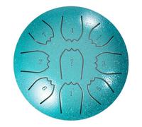 EcoGleam Rain Drum 4 Inches 9 Notes Waterproof Chakra Drum Tongue Drum for Outdoor(Green)