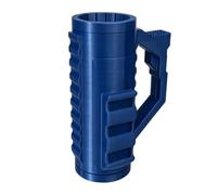 EcoGleam Reusable Tactical Can Holder for 12oz Cans (Dark Blue) | Dual 12oz can capacity; 3D PLA sleeve; quick eject; rugged tactical style; portable on-the-go beverage holder
