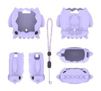 EcoGleam Silicone Full Protective Case Cover W/Lanyard for Paradise (Purple)