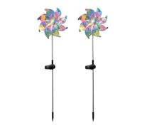 EcoGleam Solar Rainbow Pinwheel Garden Light with LED Solar Lights Solared Powered Wind Spinner Stake Waterproof Decorative Wind Spinner Lawn Lights for Lawn Patio Walkway Flower Bed (Multicolor 2)