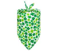 EcoGleam St Patricks Day Pet Bibs Pet Triangular Bandanas Dog Scarves (Green 6)