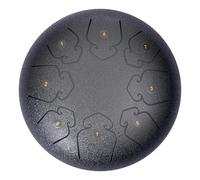 EcoGleam Tongue Drum 6 Inch 8 Note Waterproof Ethereal Hand Pan for Outside Garden(Black)