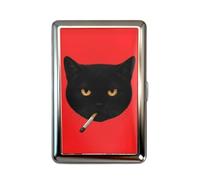 EcoGleam Vintage Style Slim Metal Cigarette Case Art Deco Card Wallet | Stainless steel slim card & cash case with vintage design. Compact snap closure. Durable metal construction. Great gift idea