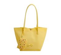 EcoGleam Women PVC Translucent Single-Shoulder Bag Large Capacity Jelly Handbags Button Clasp Design Shopping Pouch with Small Purse for Commute Travel Shopping (Yellow 270 * 250 * 170)