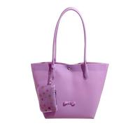 EcoGleam Women PVC Translucent Single-Shoulder Bag Large Capacity Jelly Handbags Button Clasp Design Shopping Pouch with Small Purse for Commute Travel Shopping (Purple 270 * 250 * 170)