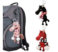 EcoGleam Year of The Horse Lucky Mascot Soft Horse Plush Pendant (Red)