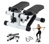 Ecogou Mini Stepper for Exercise at Home with Resistance Bands - Quiet, Portable Stair Stepper for Buttocks Lifting, Body Shaping & Cardio Workouts, Compact Fitness Equipment for Small Spaces