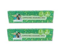 Ecogreenliving Compostable Zip lock bags for Sandwich Bags, Freezer Bags, Large Ziplock Bags for Food Storage, Compostable and Durable Zip Lock Travel Bags