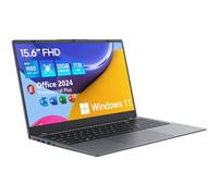 ECOHERO Windows 11 Laptop Computer, 12GB DDR5/1TB SSD, N95 Quad-Core, MS Office 2024, 15.6 inch 1920x1080 FHD Display, Dual Band WiFi, BT5.0, Fingerprint Unlock/Physical Camera Switch (Gray)