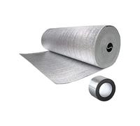 Ecohome Floor-Foam Insulation 1.2m x 25m | Insulating Dense Foam Membrane | Reflective True Aluminium Foils | Under Carpet & Laminate Insulation | Suitable for Timber and Concrete