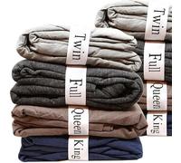 ECOHomes Bed Sheet Organizer and Storage Size Label Bands | Bed Sheets Set Organizers for Linen Closet Organization - Elastic Bedding Band Labels for Organizing Bedsheet (Mix 8PCs Pack | Simple)