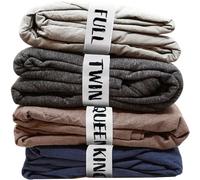 ECOHomes Bed Sheet Organizer and Storage Size Label Bands | Sheets Set Organizers for Linen Closet - Labeled Elastic Bedding Keepers Straps Organizing Foldable Bedsheet Sets (King 2PCs Pack, Classic)