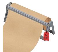 Ecohu 24in Wrapping Paper Roll Cutter - Holder Dispenser for Butcher Freezer Craft Paper Rolls with Updated Serrated Blade for Gift Wrap. Non-Slip Cutting Tool for Kitchen, Craft Room-Set on Tabletop