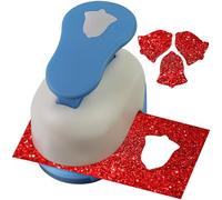 ECOHU Bell Punch for Craft - 1 inch, Plastic Zinc, Blue & White, Manual, Paper Punches, DIY Arts
