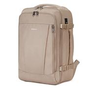 ECOHUB 20L Max Ryanair Cabin Bag 40x20x25 Underseat Backpack Carry on Bag Hand Luggage Backpack with USB Port Recycled PET Eco Friendly Rucksack for Women & Men, Brown (Patented)