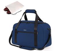 ECOHUB Cabin Bag 40x20x25 for Ryanair Under Seat Flight Bag Recycled PET Eco Friendly Travel Holdall Hand Luggage, Carry On Duffel Bag for Women Men, Patented (Blue)