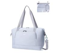 ECOHUB for Ryanair Cabin Bag 40x20x25, Underseat Foldable Travel Duffel Bag, Hand Luggage Holdall Bag for Airlines with Wet Pocket, Carry on Overnight Weekend Bag for Women, Grey (Patent Pending)