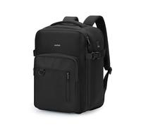 ECOHUB for Ryanair Cabin Bags 40x30x20, 24L Womens Travel Backpack Underseat Carry On Rucksack with Laptop Compartment, Recycled Water-resistant Hand Luggage Bag for Flight Overnight, Classic Black