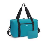 ECOHUB for Ryanair Cabin Bags 40x30x20, 2Pcs Foldable Underseat Holdall Carry On Bag, Anti-Tear Lightweight Travel Duffel Bag, Water-Resistant Overnight Weekend Bag for Women & Men, 24L-Bluegreen