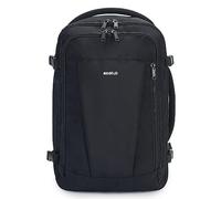 ECOHUB Ryanair Cabin Bag 40x20x25 Underseat Travel Bag 9 Pockets Hand Luggage Backpack Recycled PET Eco Friendly Rucksack for Women & Men Carry on Bag with USB Port, 20L, Black