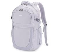 ECOHUB Travel Backpack for Women, 17.3 inch Suspended Laptop Backpack, Fashion Water-Resistant College Computer Bookbag, 28L Personal Item Bag with 12 Pockets for Causal, Work, Grey