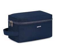 ECOHUB Water-Resistant Travel Toiletry Bag, Recycled Wet and Dry Separation Wash Bag, Dopp Kit Shaving Bag, Wide-Open Zipper Pouch for Men, Patent Pending, Dark Blue-2