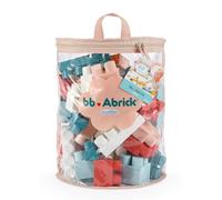 Ecoiffier - Children's Storage Bag 60 Pink Bricks - BB Abrick Fine Motor Building Game - From 12 Months - Children's Toy - 7933 - Guarantee France Origin